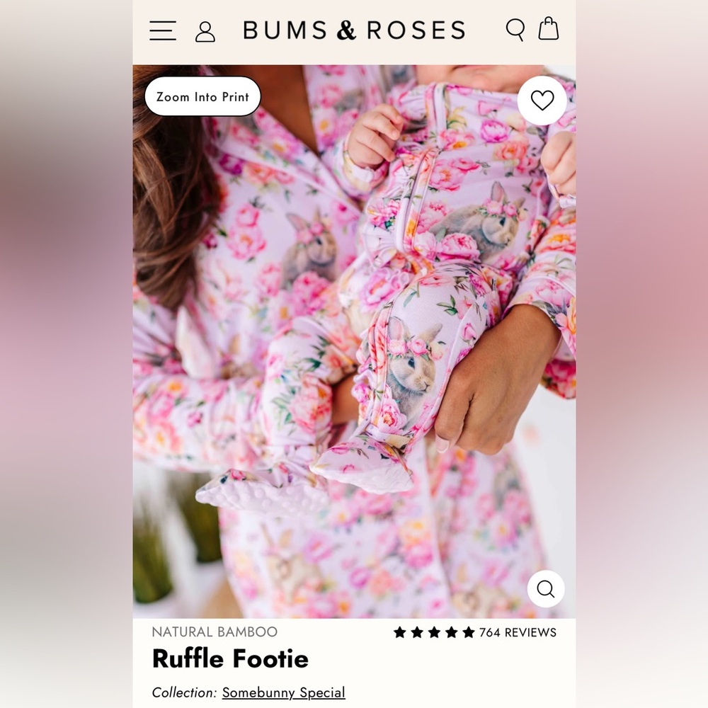 Somebunny Special Mom Buttondown Nightgown & Ruffle Footie Set